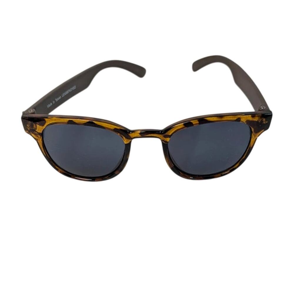 Kids Tortoise Shell Sunglasses Brown Black Round Classic Unisex Shades - Picture 2 of 4